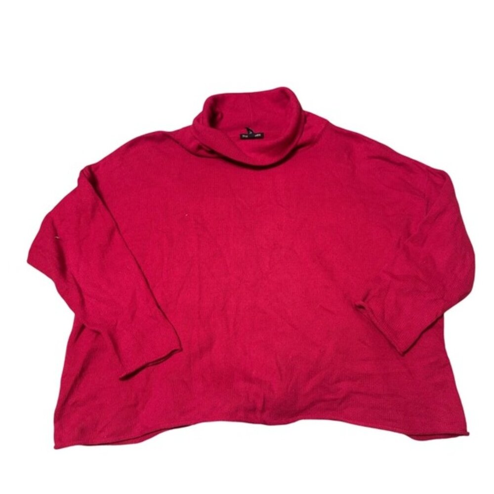 Eileen Fisher Pink Organic Cotton Recycled Cashmere Cowl Neck Sweater XL